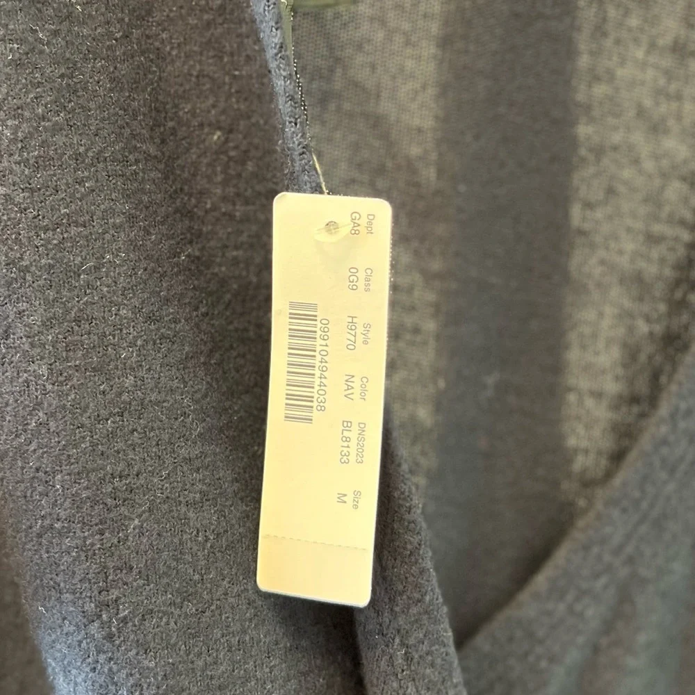 NWOT J.Crew Navy Blue Reversible V-back long-sleeve tunic - Picture 11 of 12